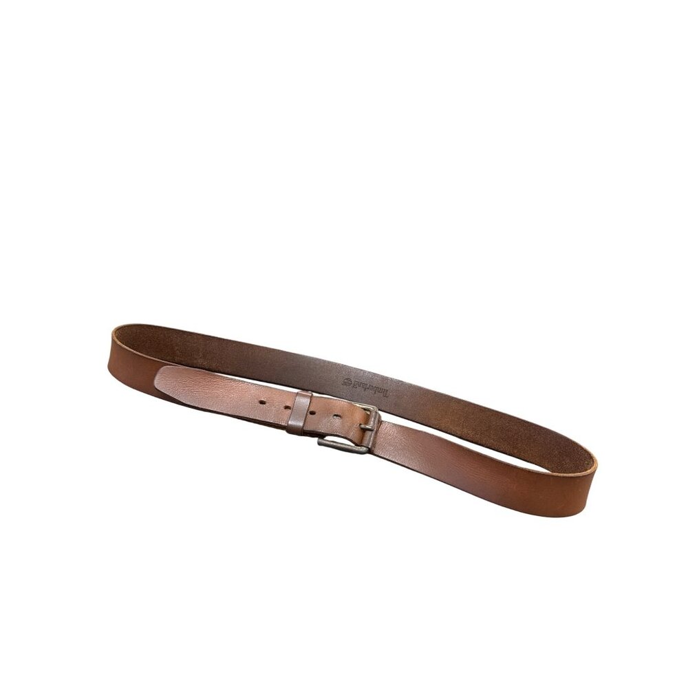 Timberland Mens Brown Leather Buckle Belt 40x1.5 SKU 6943